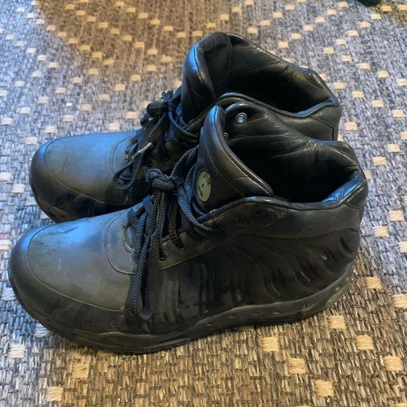 Nike | Shoes | Nike Foamposite Boots Black Size 9 Premium Black | Poshmark